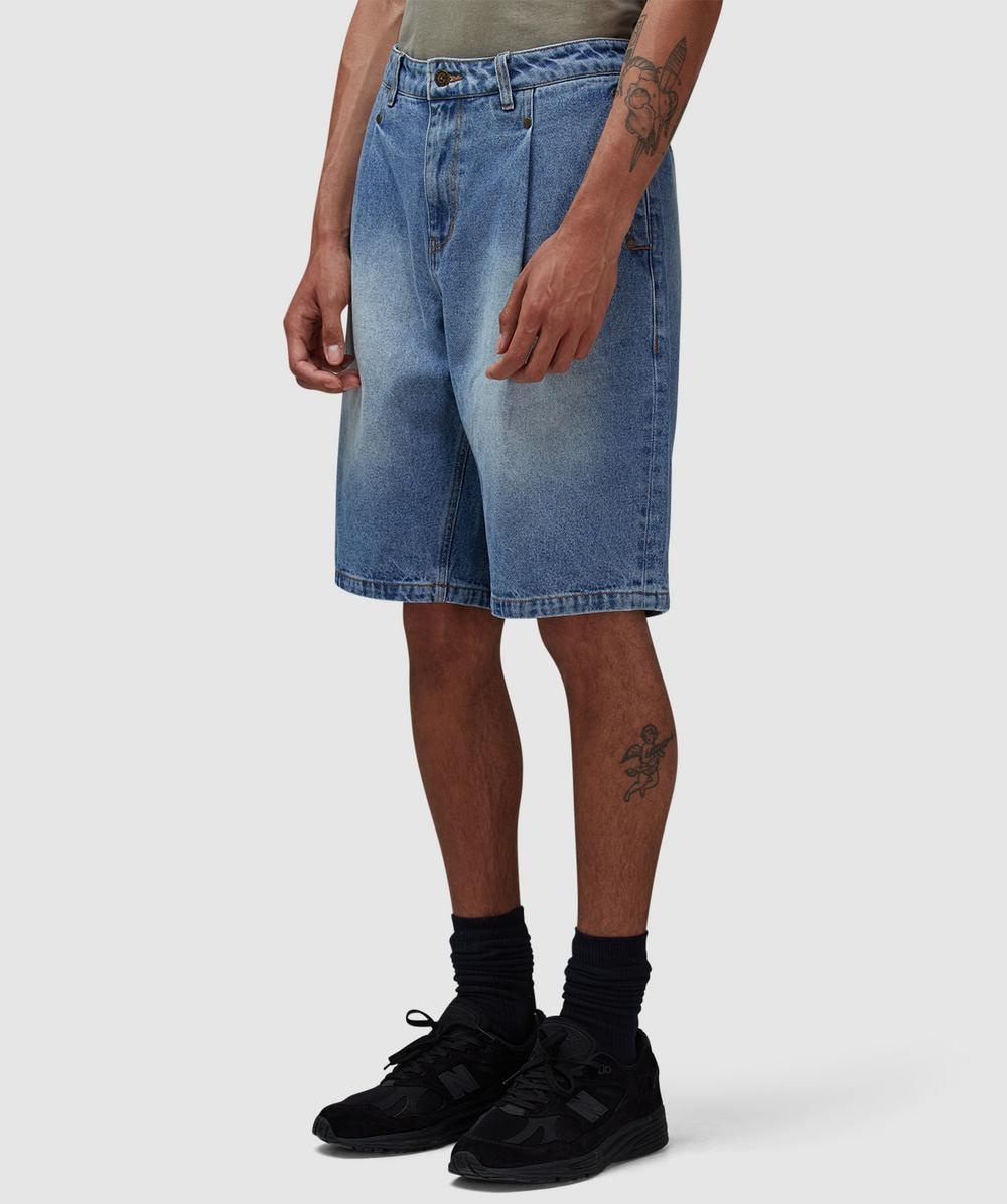Pleated denim short - 2