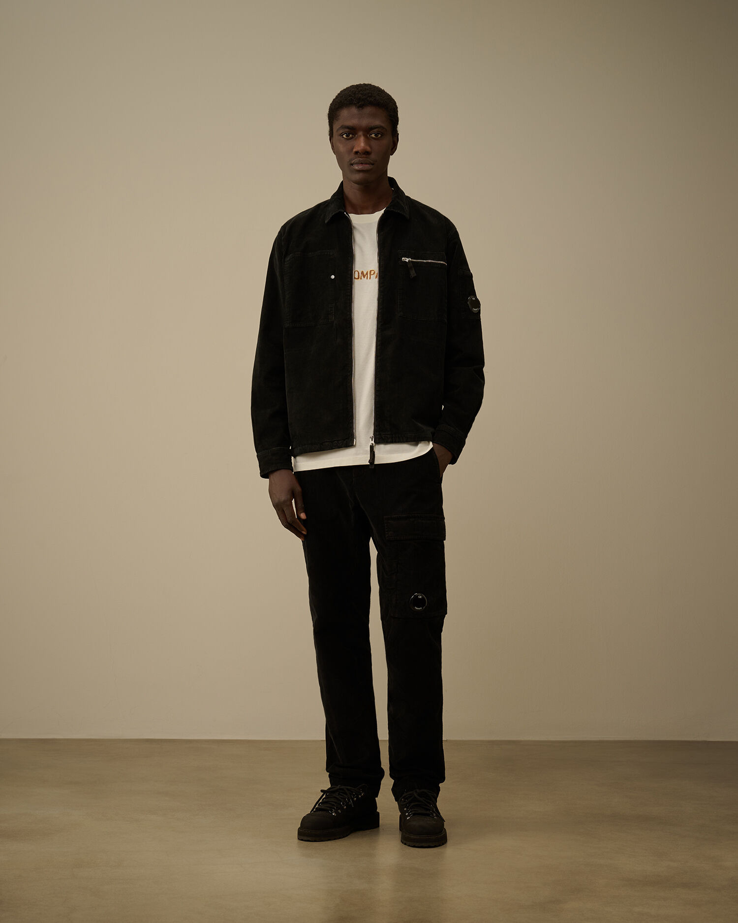 Corduroy Lens Zipped Overshirt - 2