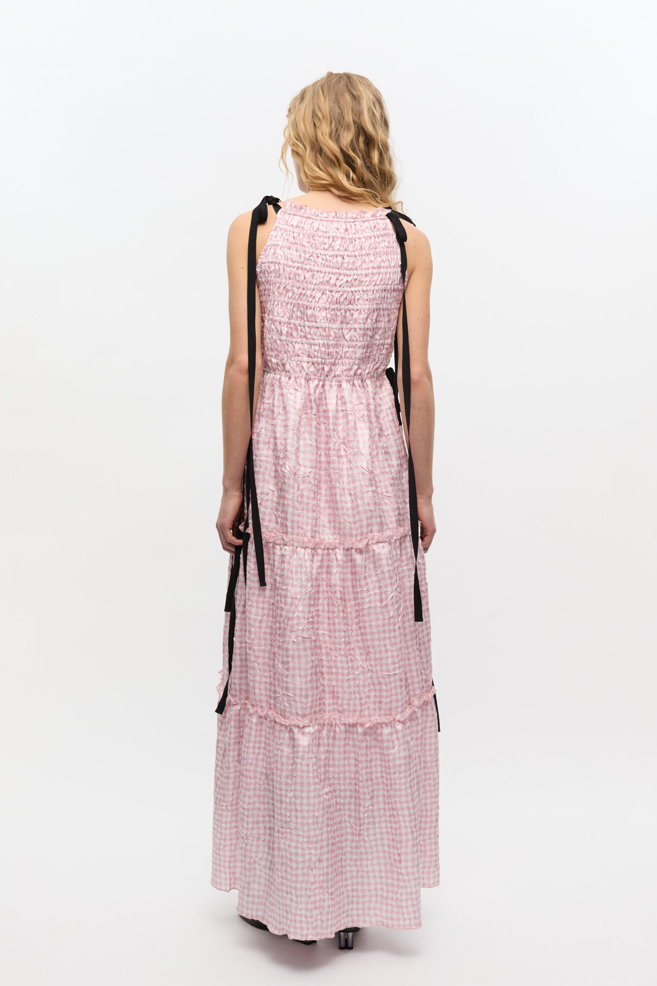 PINK CHECK DRESS - 3
