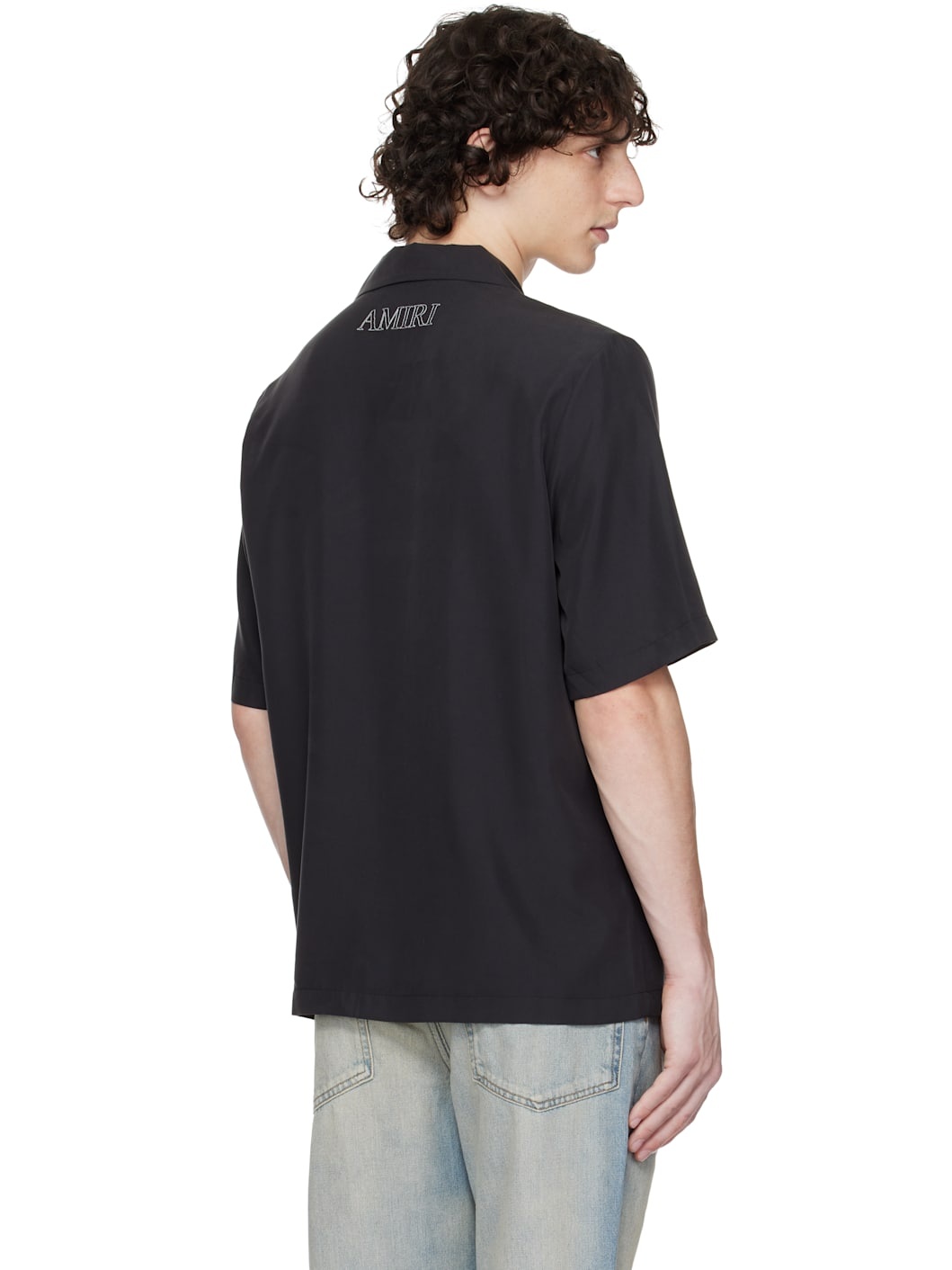 Black MA Outline Bowling Shirt - 3