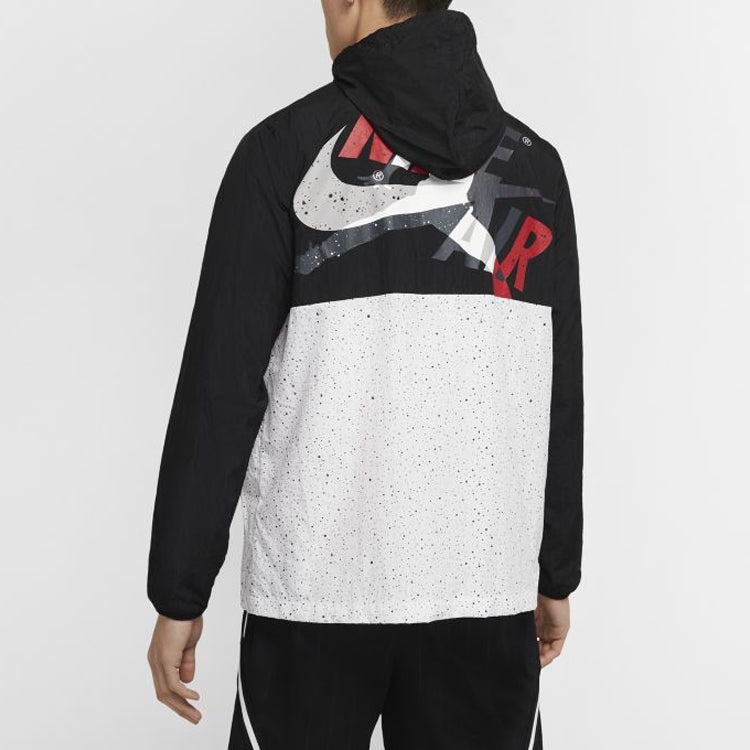 Men's Air Jordan AS J JM Clscs Windwear JKT Colorblock Hooded Jacket Black CT9369-010 - 5