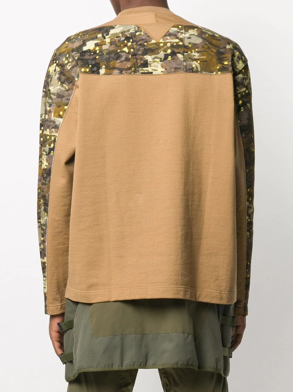 camouflage colour-block sweatshirt - 4