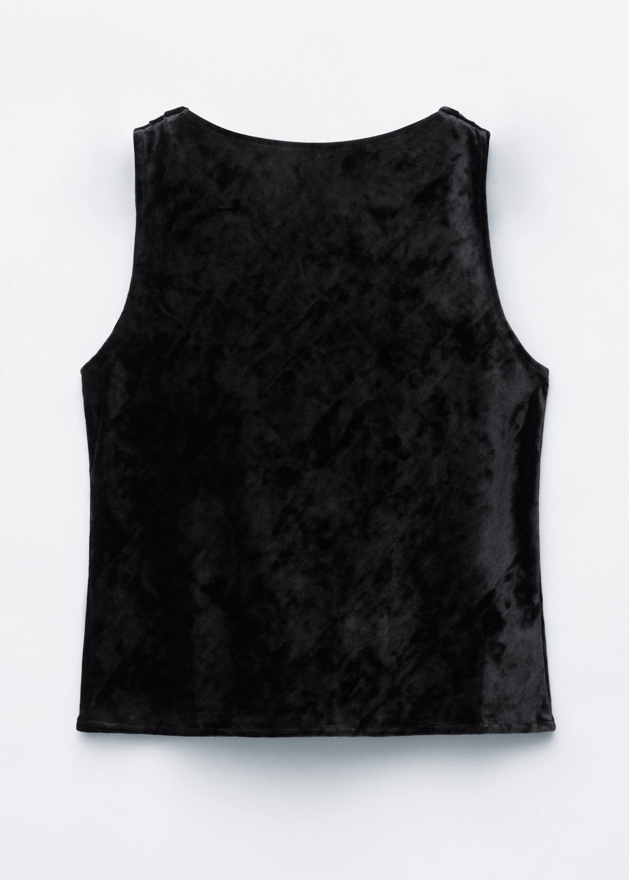 Draped Back Velvet Top - 1
