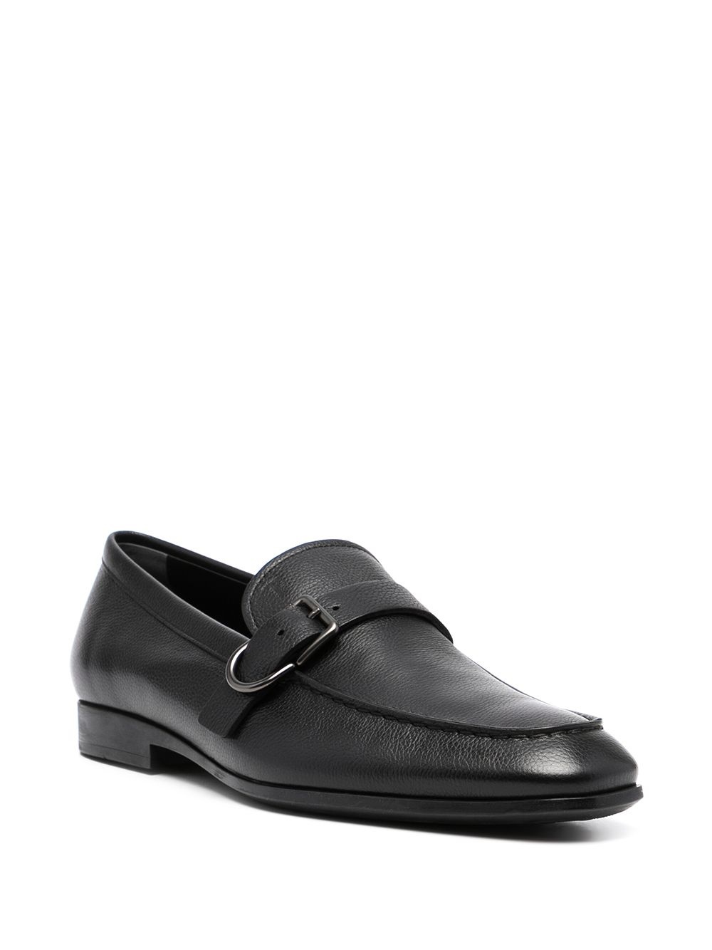 buckle-detail square-toe loafers - 2