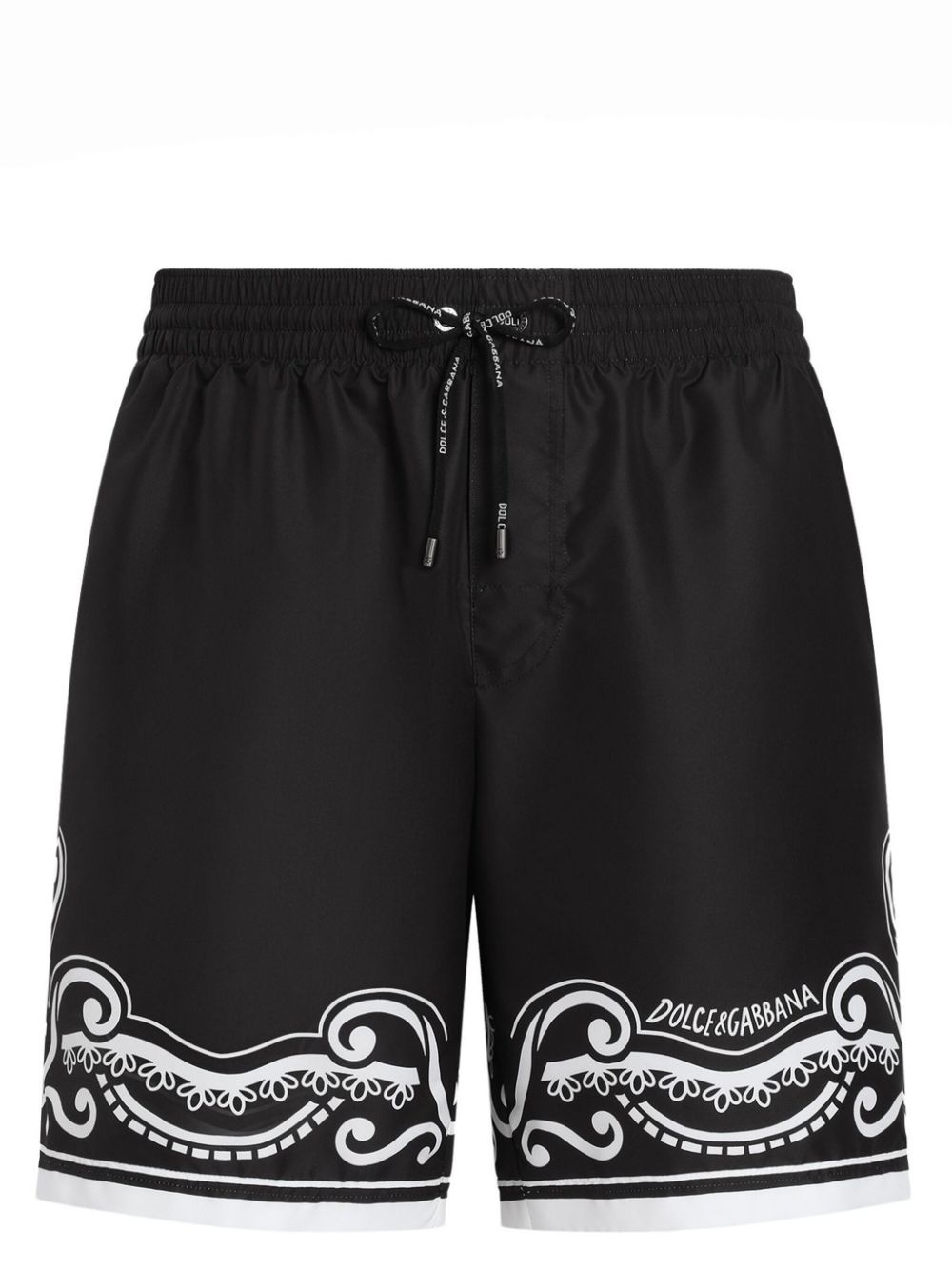 bandanna-print mid-length swim shorts - 1