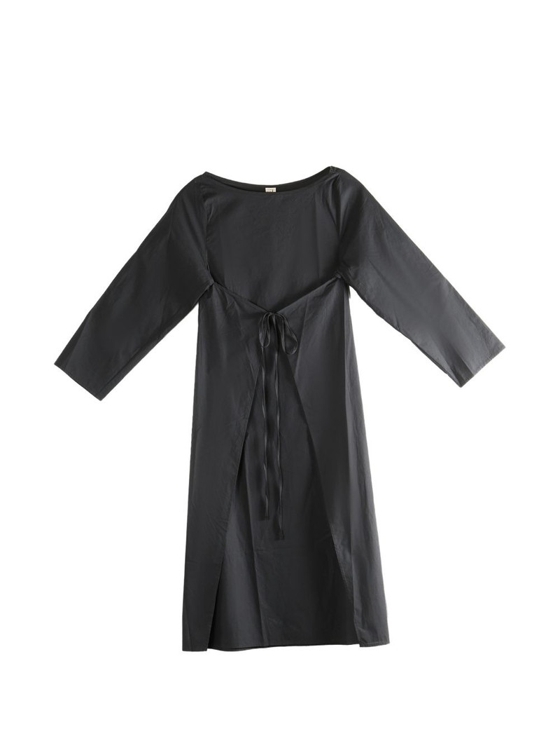 tie long-sleeve midi dress 1