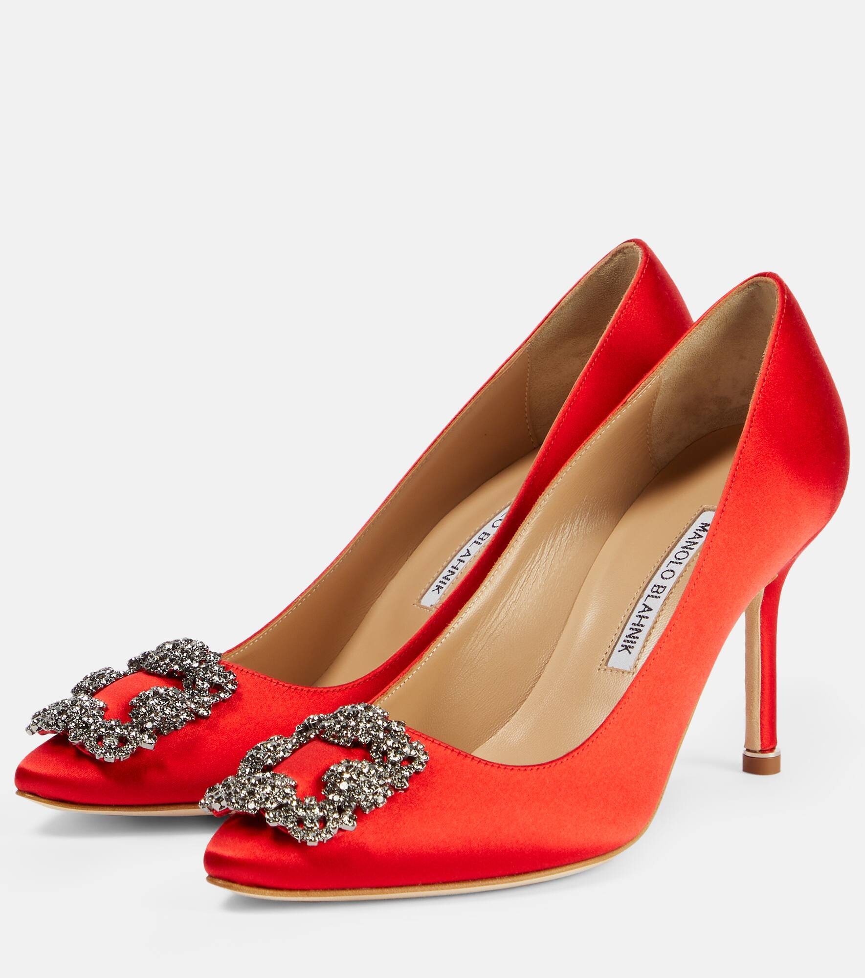 Hangisi 90 embellished satin pumps - 5