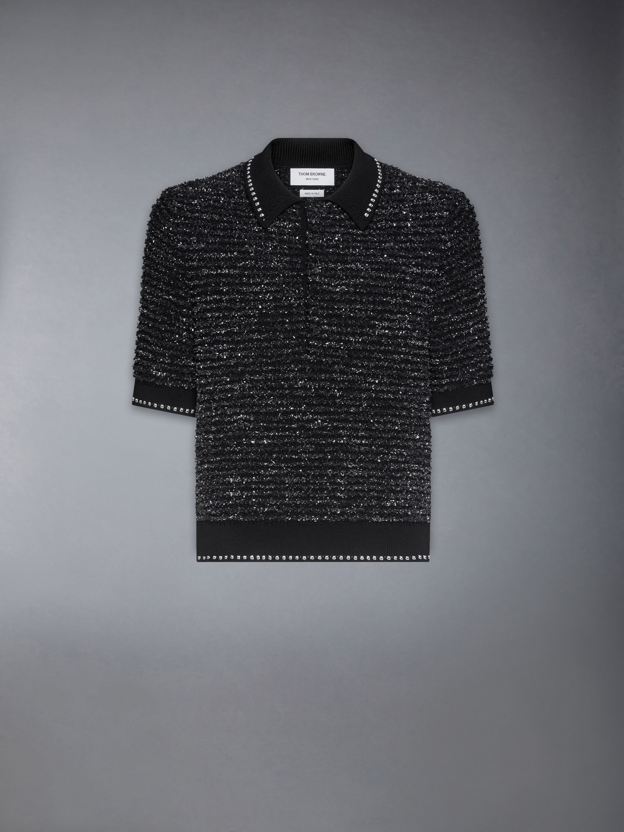 EYELASH TWEED JACQUARD POLO - 6