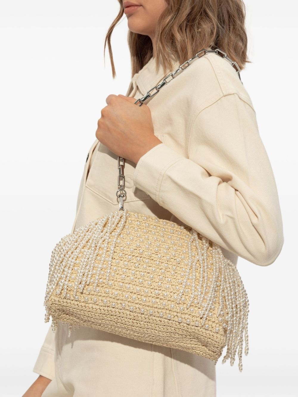 pearl-embellished tote bag - 2