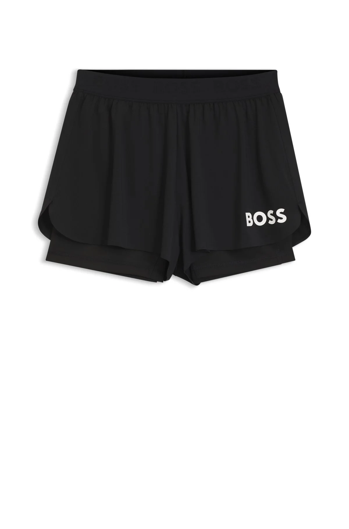 STRETCH-JERSEY SHORTS WITH CONTRAST LOGO - 1