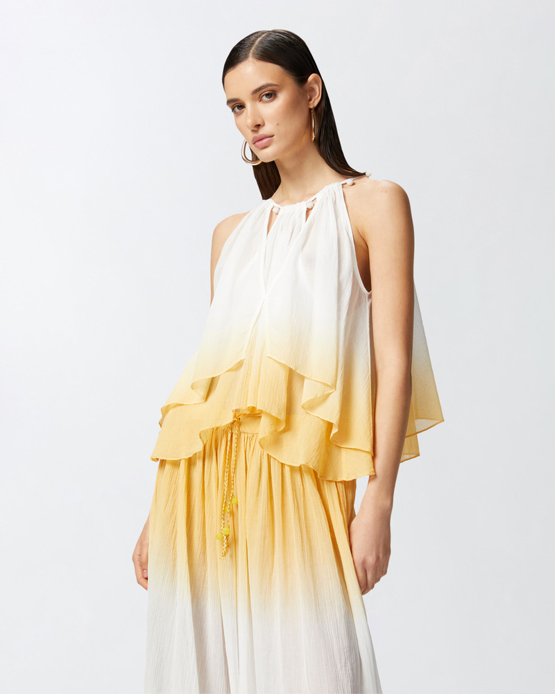 PINKO VOLUMINOUS SLEEVELESS TOP WITH SHADE outlook