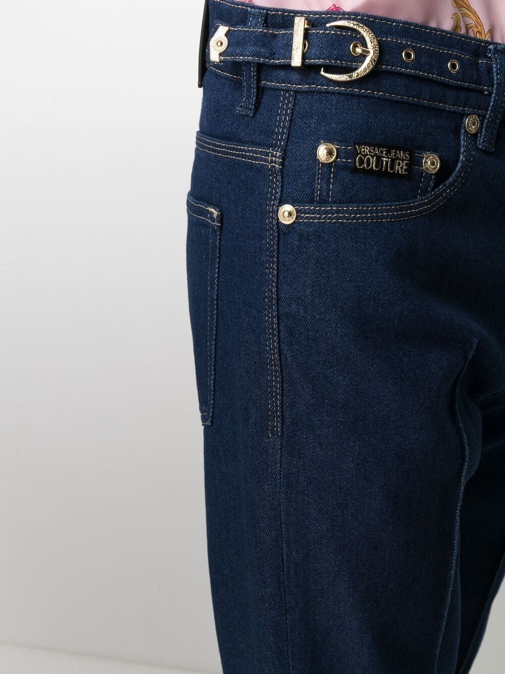 waist-tab straight-leg jeans - 5