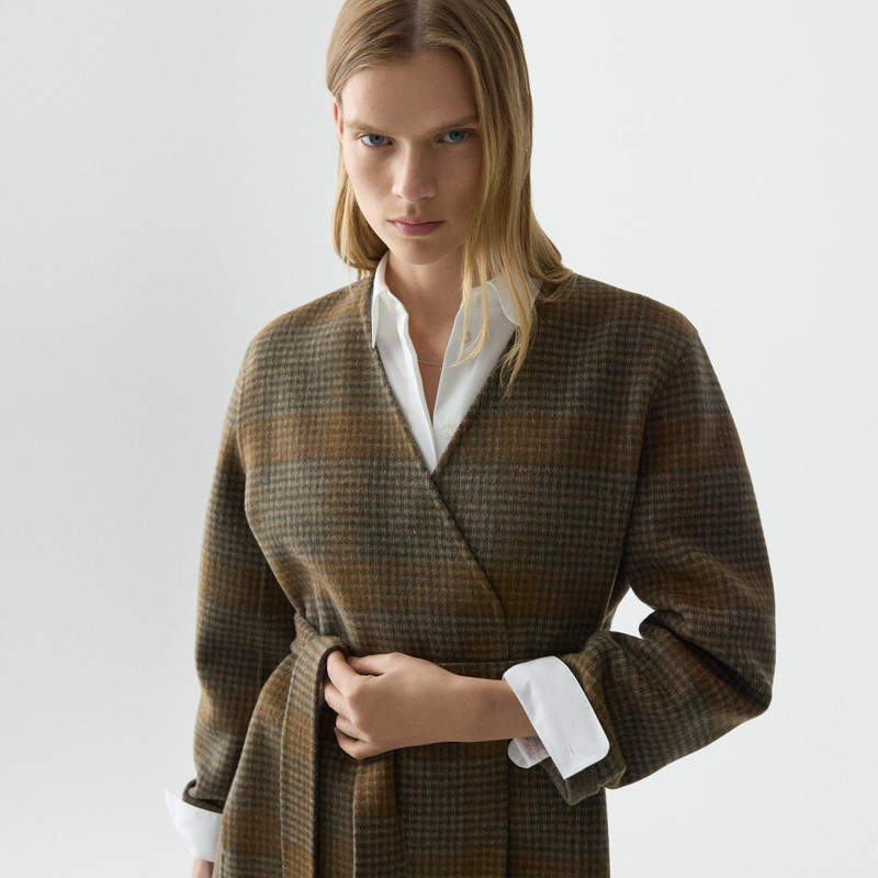 Cardigan Jacket in Plaid Wool-Cashmere 5