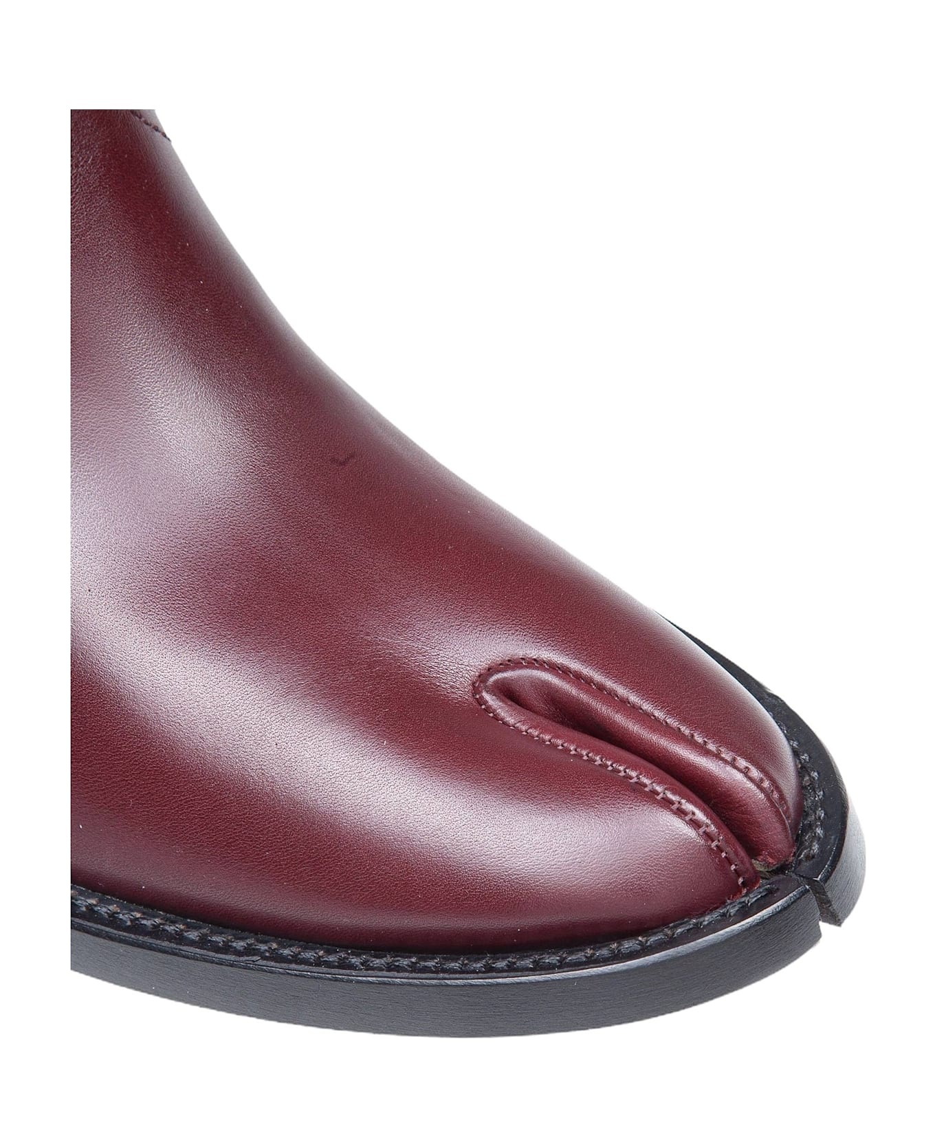 Tabi Texan Boot In Leather Color Bordeaux - 5