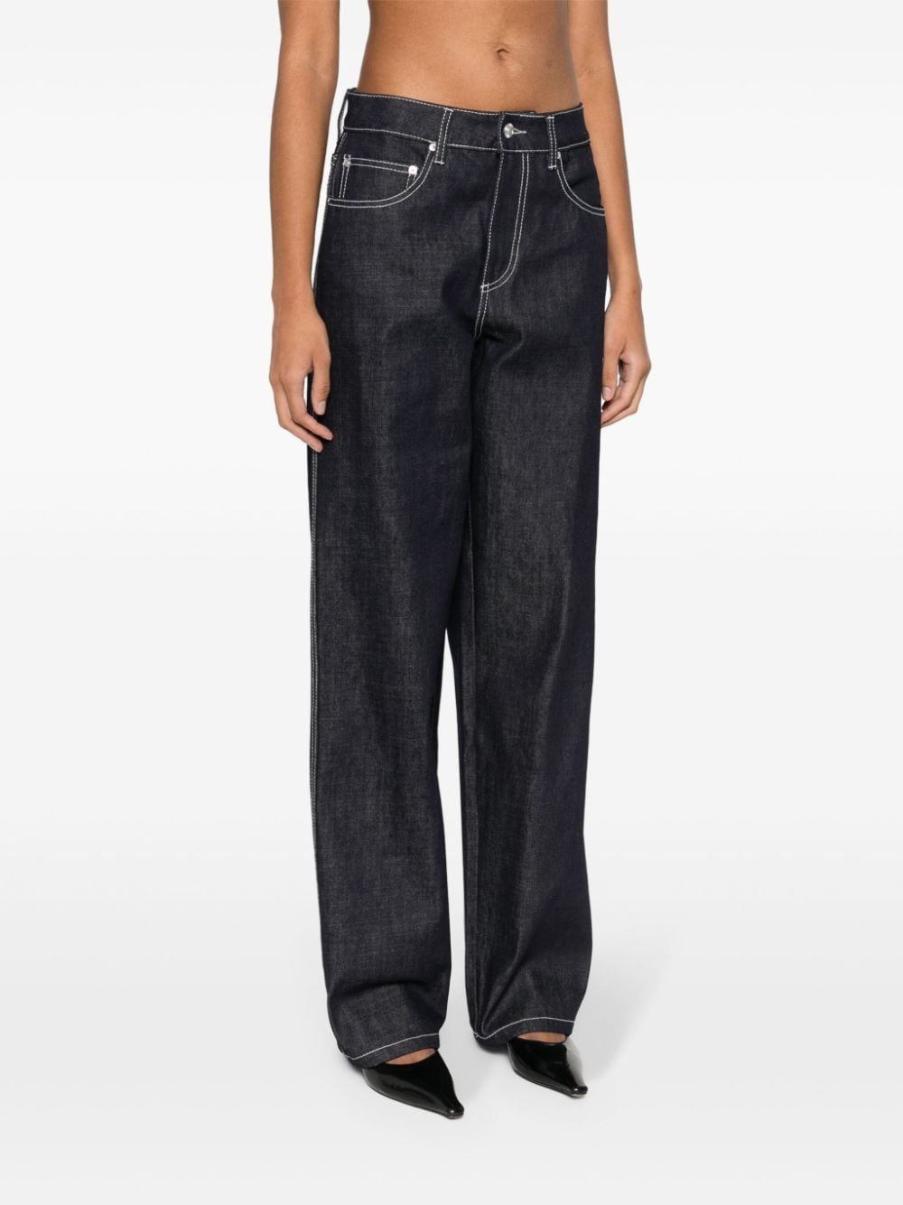 mid-rise wide-leg jeans - 3