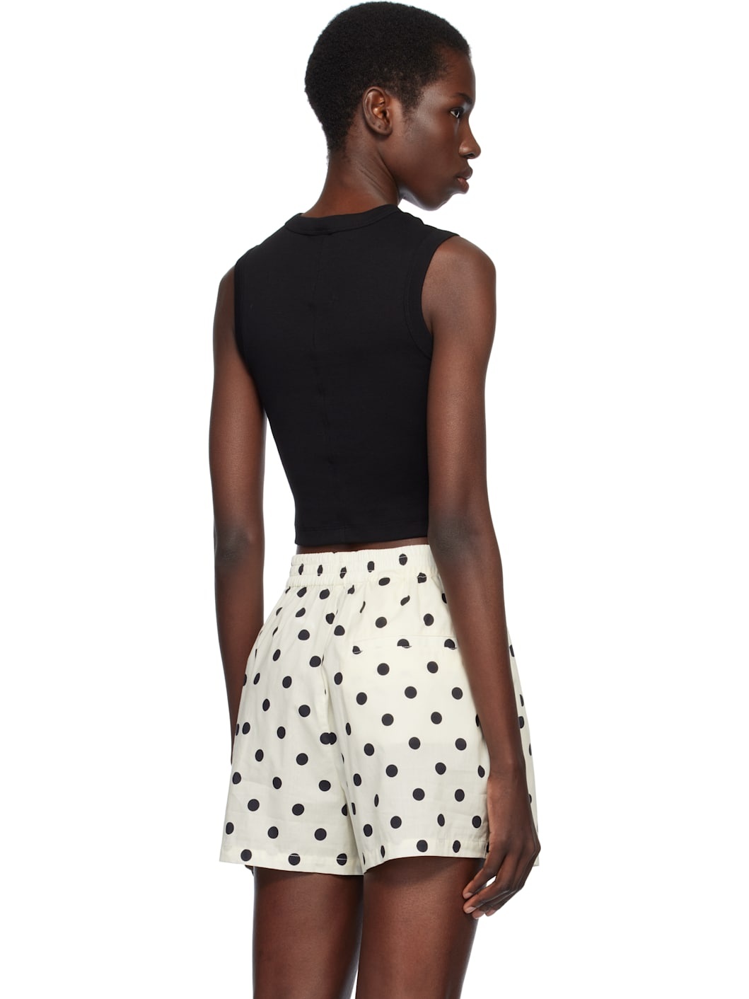 Black Esmé Crop Tank Top - 3