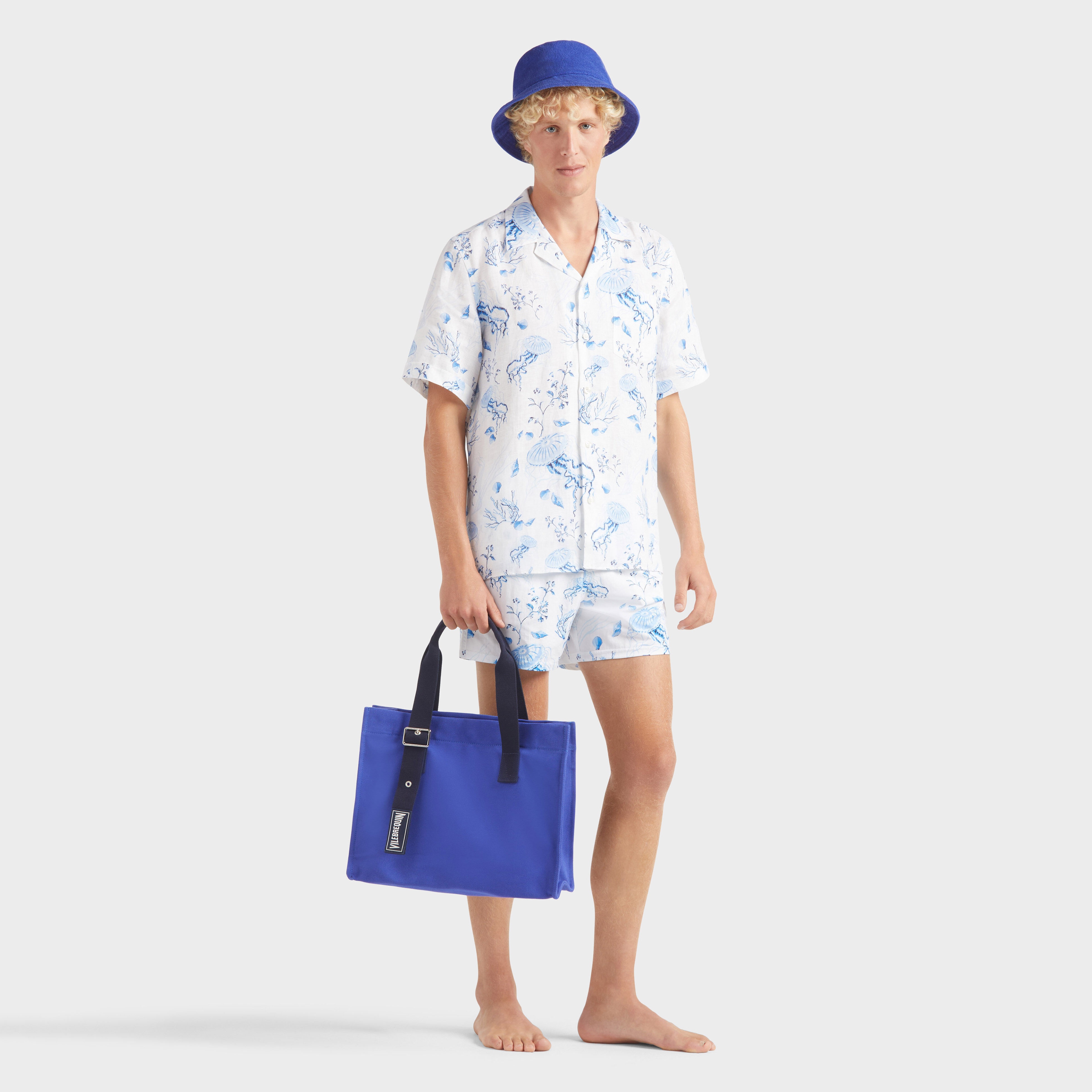 Men Bowling Linen Shirt Medusa and Shells - 5