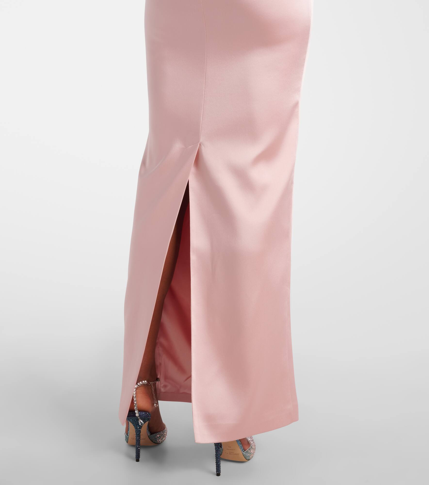 Sisu bow-detail satin gown - 5