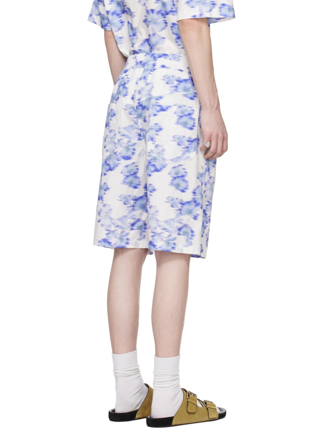 White & Blue Layan Shorts - 3