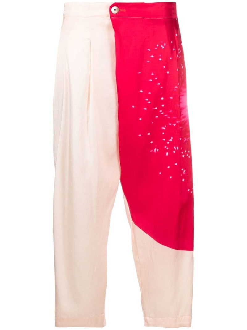 colour-block cropped trousers 1