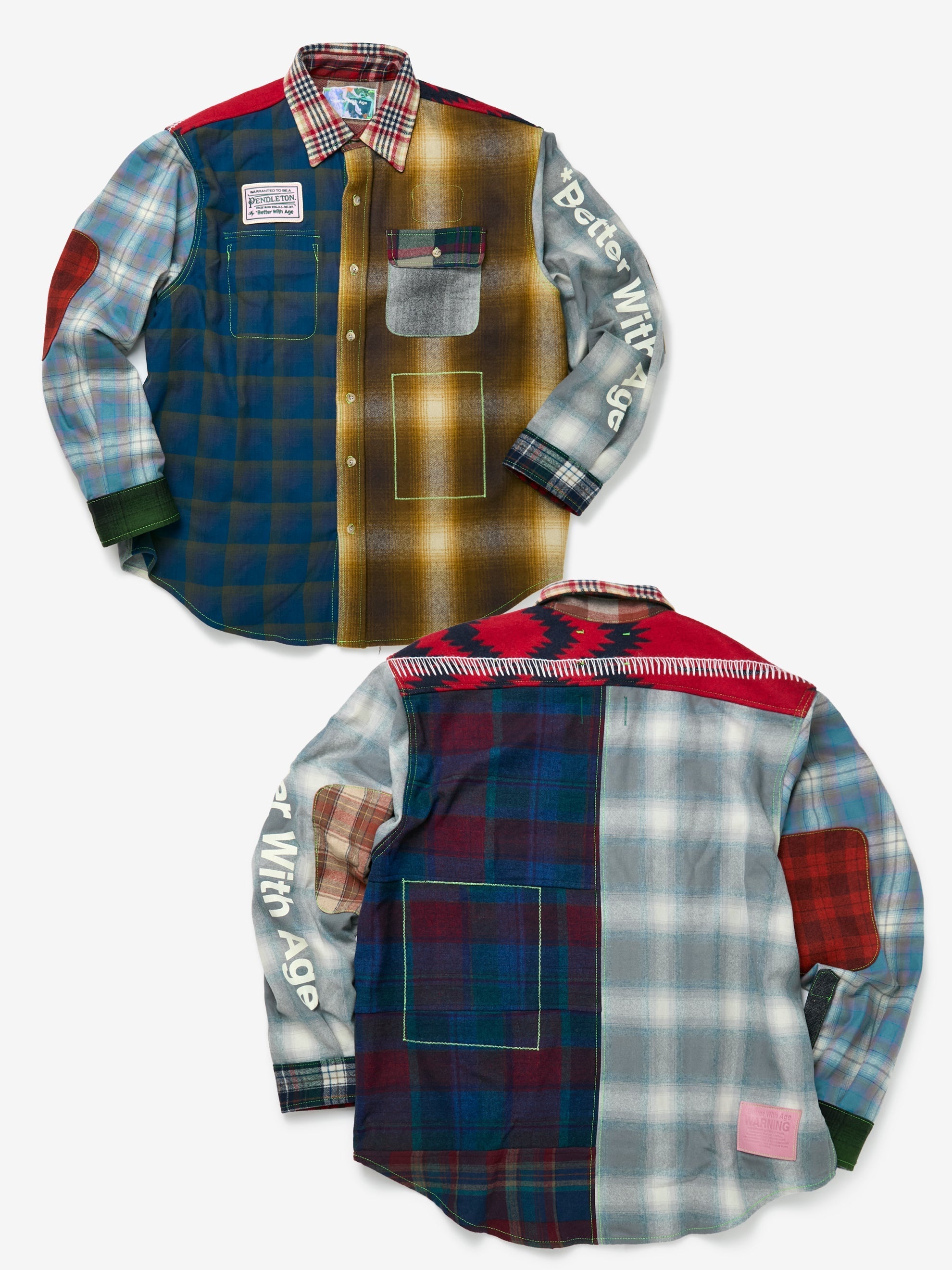 WHITNEY REVERSIBLE FLANNEL OVERSHIRT (MULTI) - 4