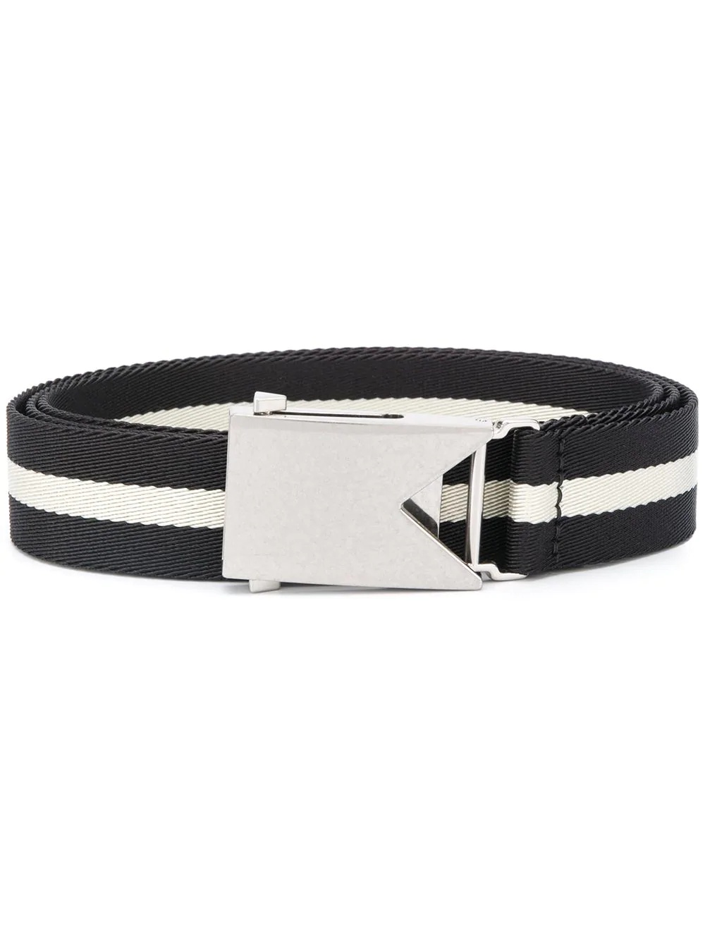 slide buckle striped belt - 1