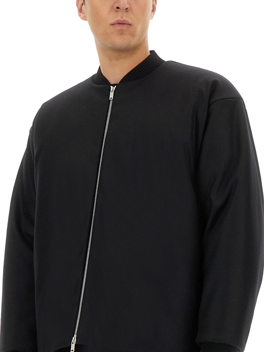 Jil Sander Men Wool Bomber. - 4