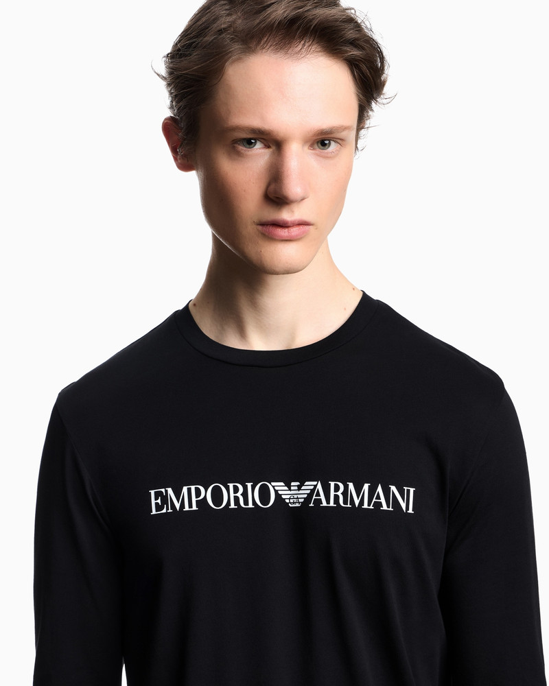 Pima-jersey jumper with printed logo 5