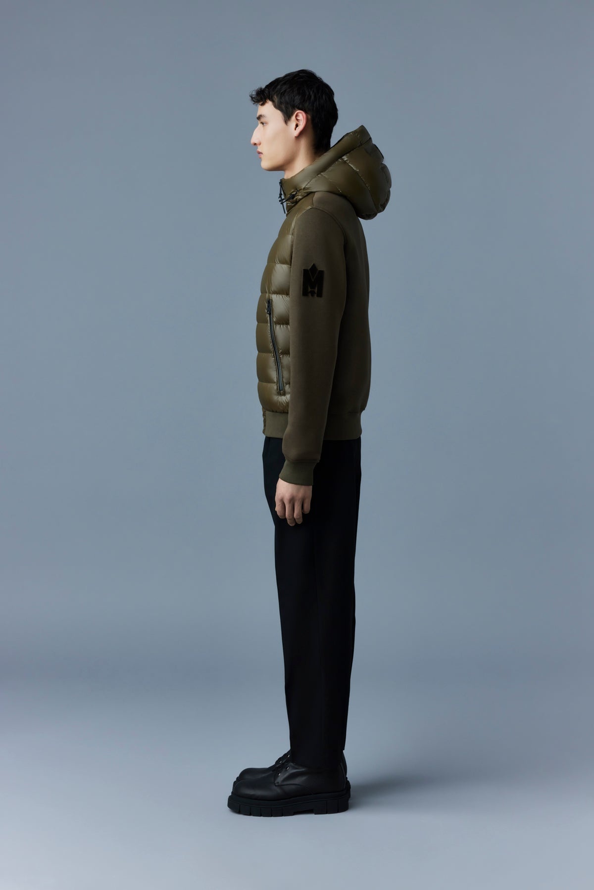 FRANK Double-face jersey bomber jacket with hood - 2