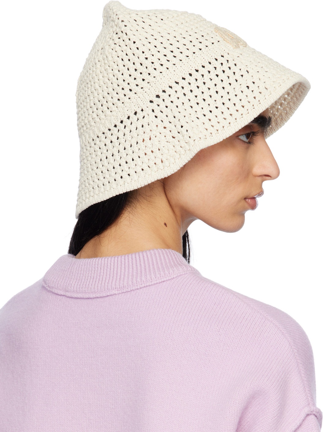 Off-White Knit 'AMI' Patch Bucket Hat - 3
