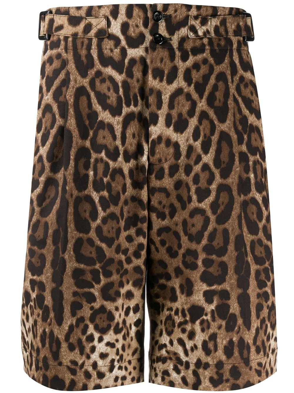 leopard print Bermuda shorts - 1