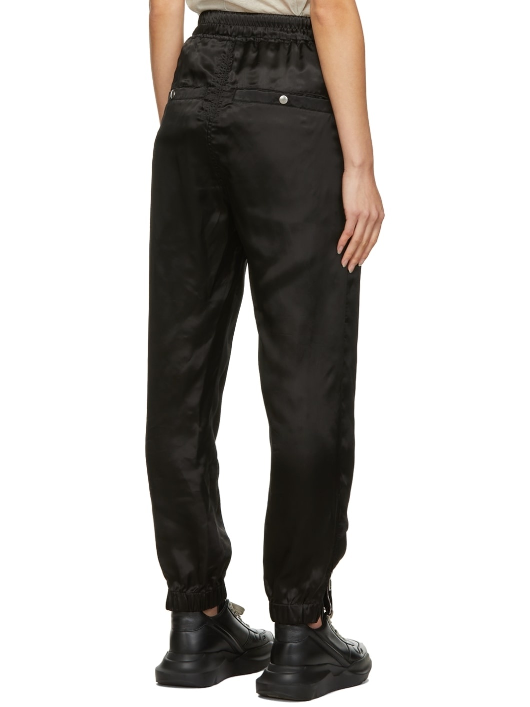 Black Satin Bela Lounge Pants - 3