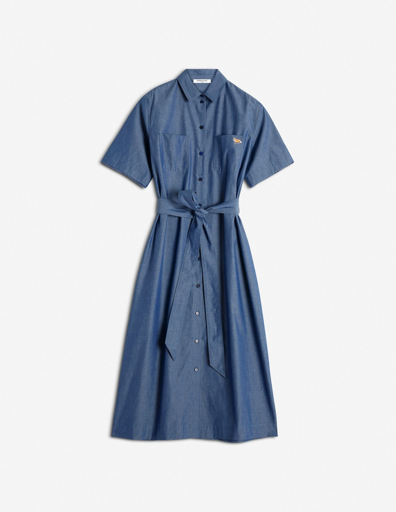 DOUBLE POCKET SHIRT DRESS - 1