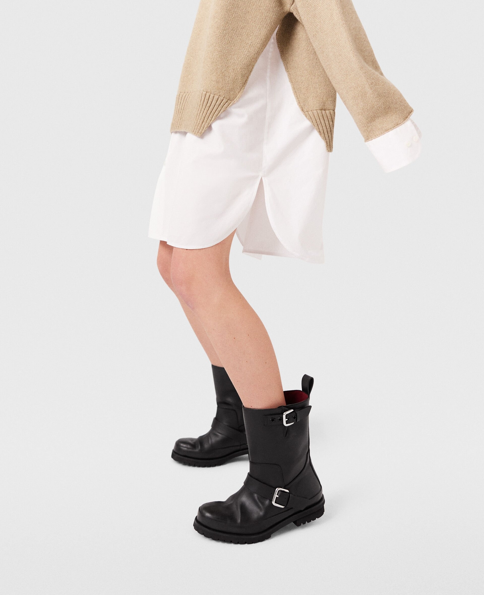 Trace Buckle-Strap Biker Boots - 3