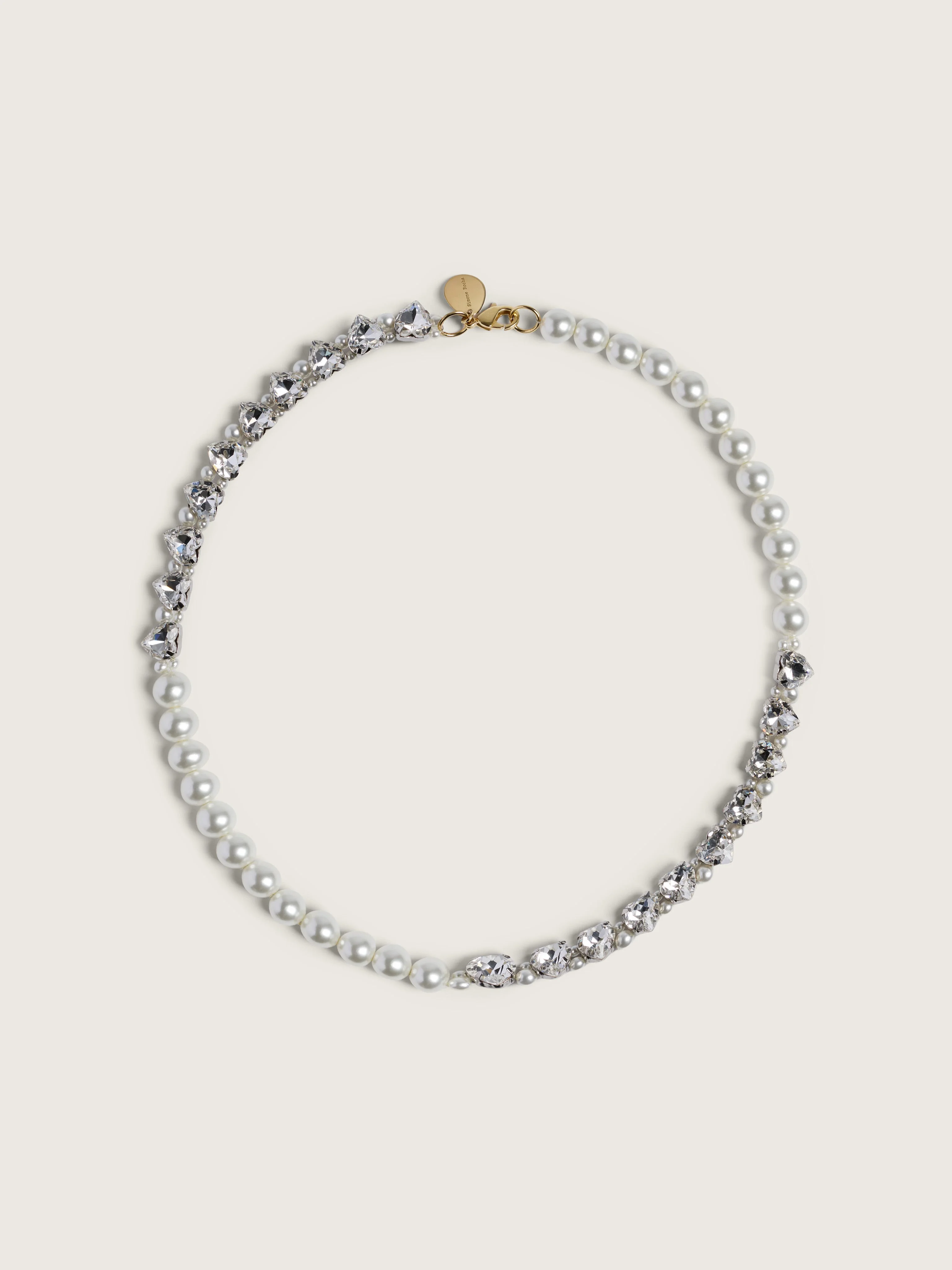 Quartet Pearl & Crystal Heart Necklace - 1