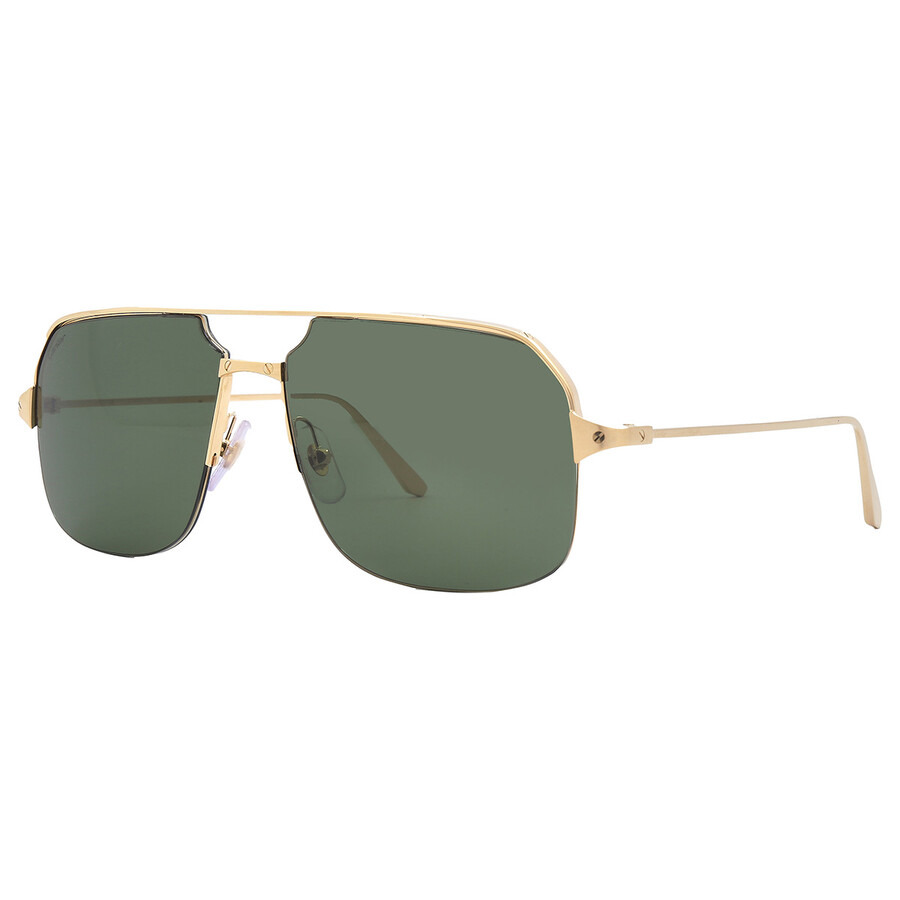 Open Box - Cartier Santos de Cartier Green Navigator Men's Sunglasses CT0230S 002 59 - 3