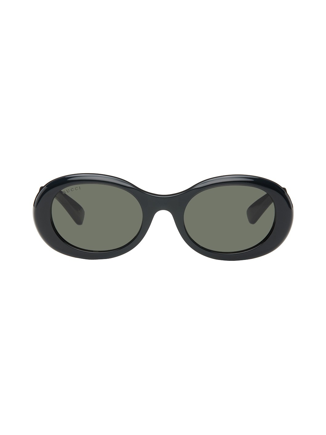 Black Oval Sunglasses - 1