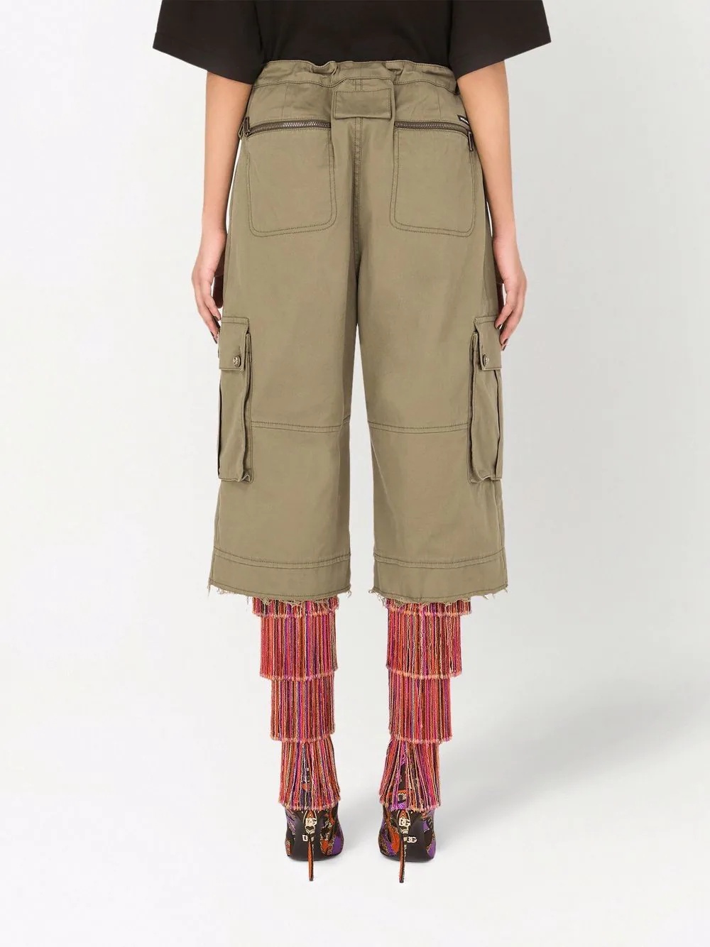 knee-length cargo shorts - 4