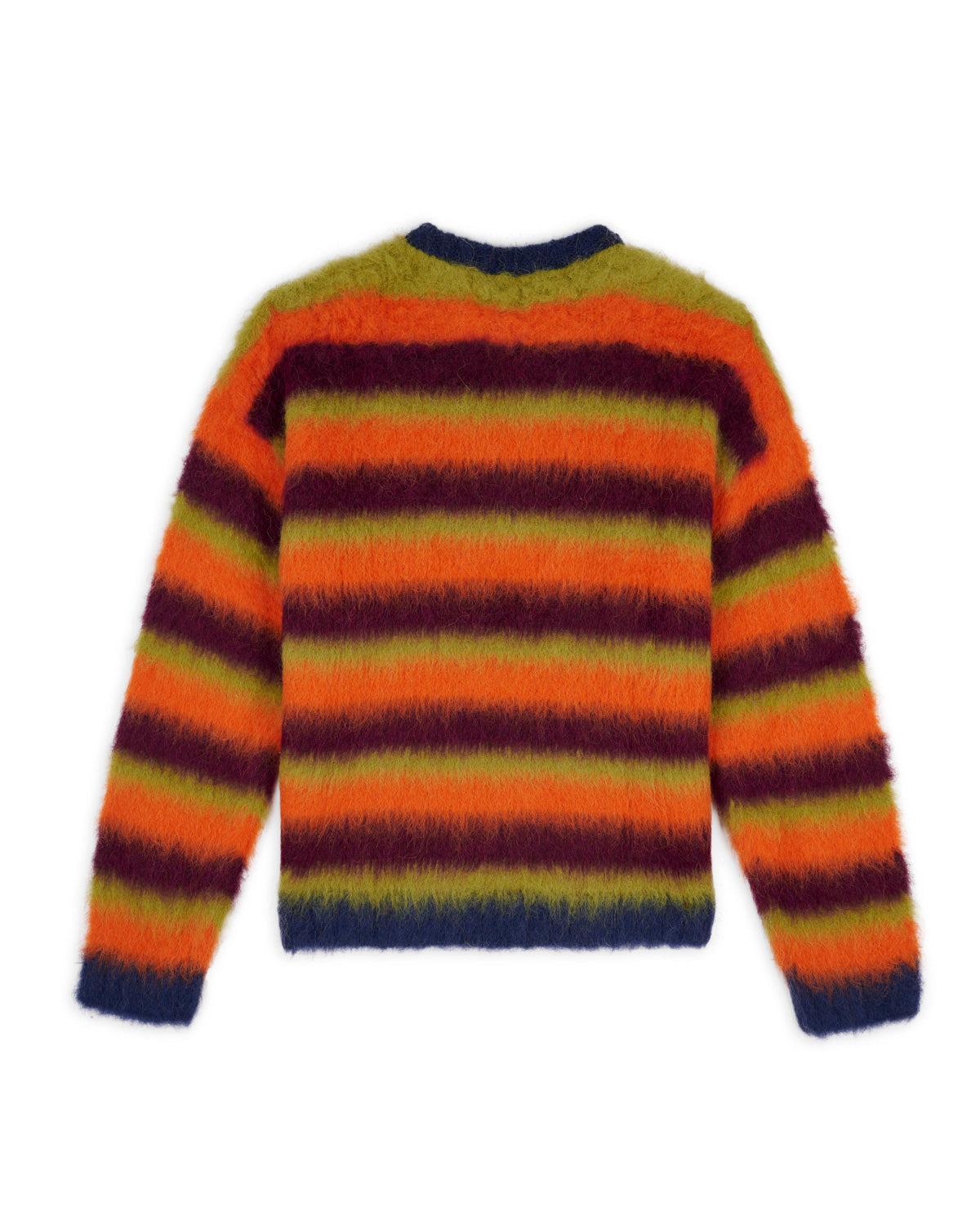 Blurry Lines Alpaca Crewneck Sweater - Orange Multi - 2