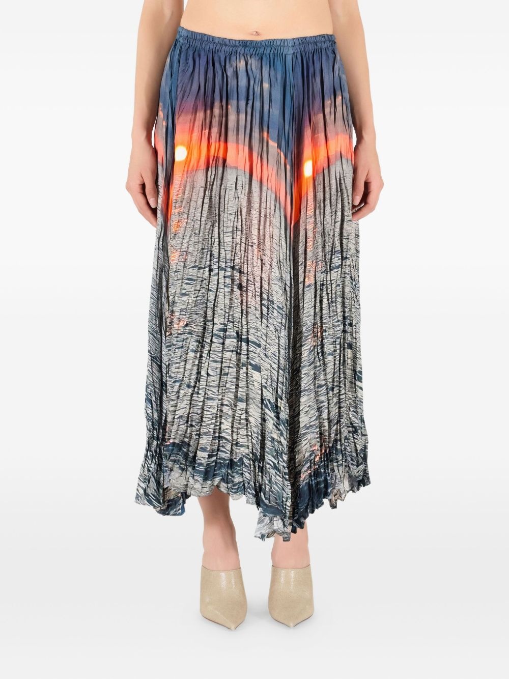 silk midi skirt - 3