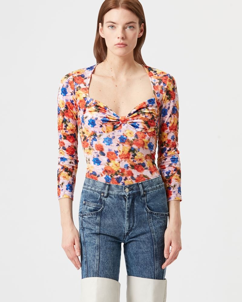 GUBAIA FLORAL VELVET TOP - 4