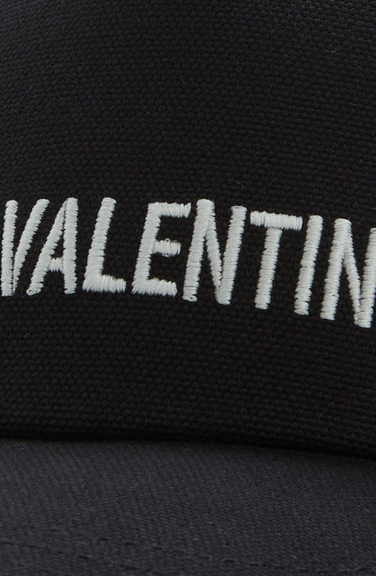 Valentino Garavani Chez Valentino Embroidered Baseball Cap in Black/Ivory at Nordstrom - 3