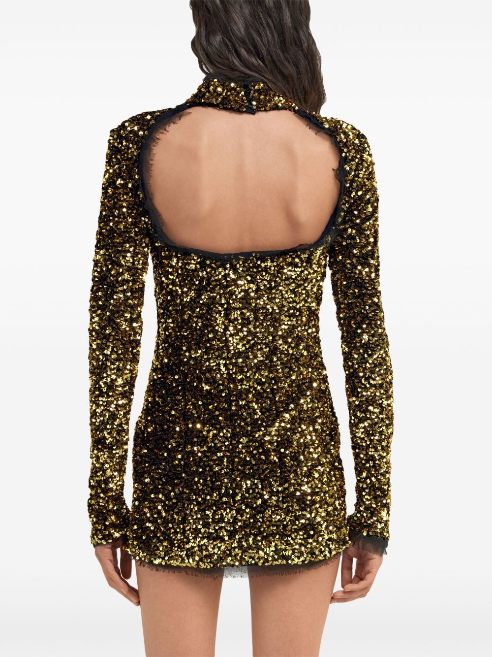 sequin-embellished mini dress - 5