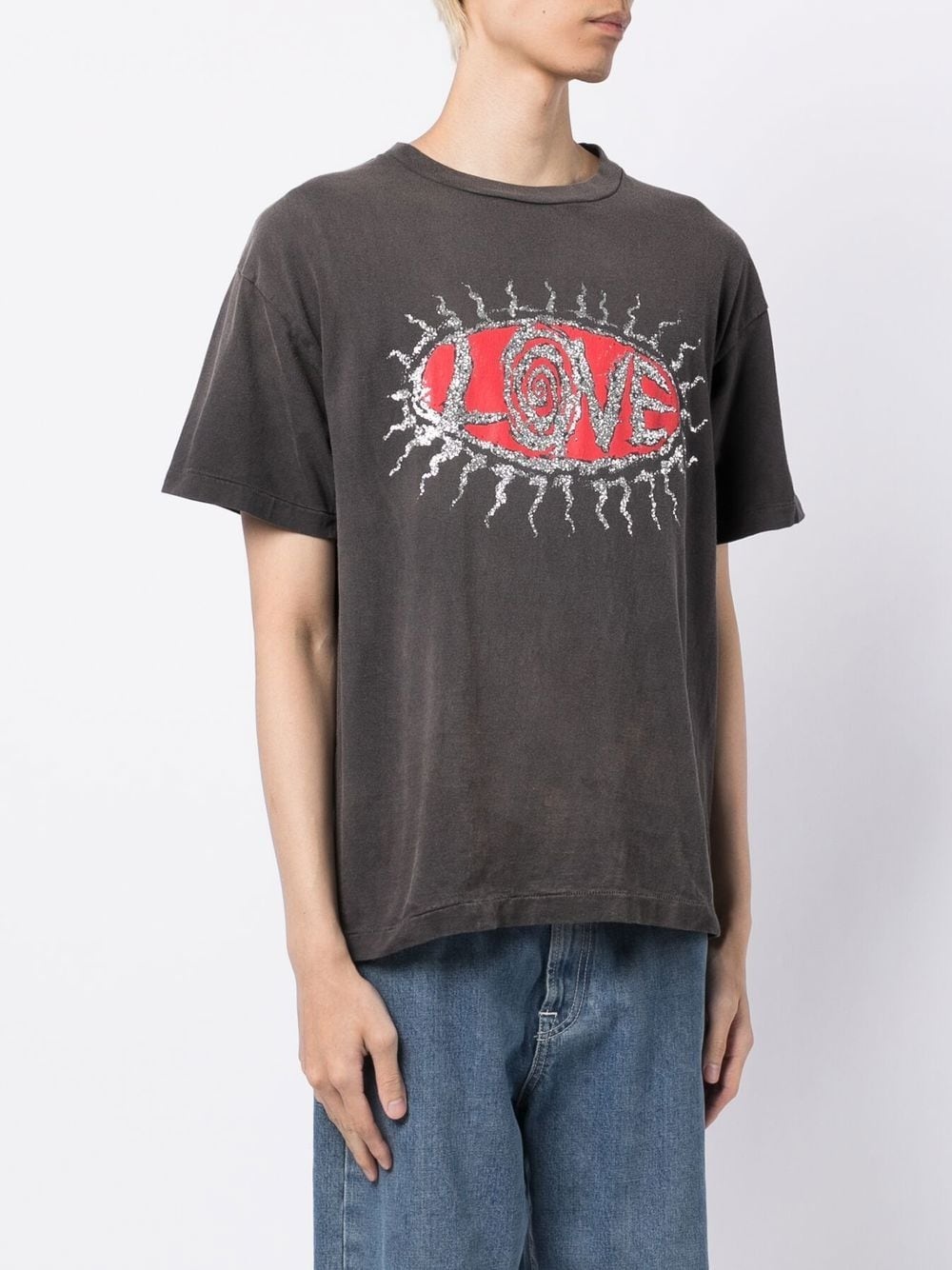 Love-print cotton T-shirt - 3