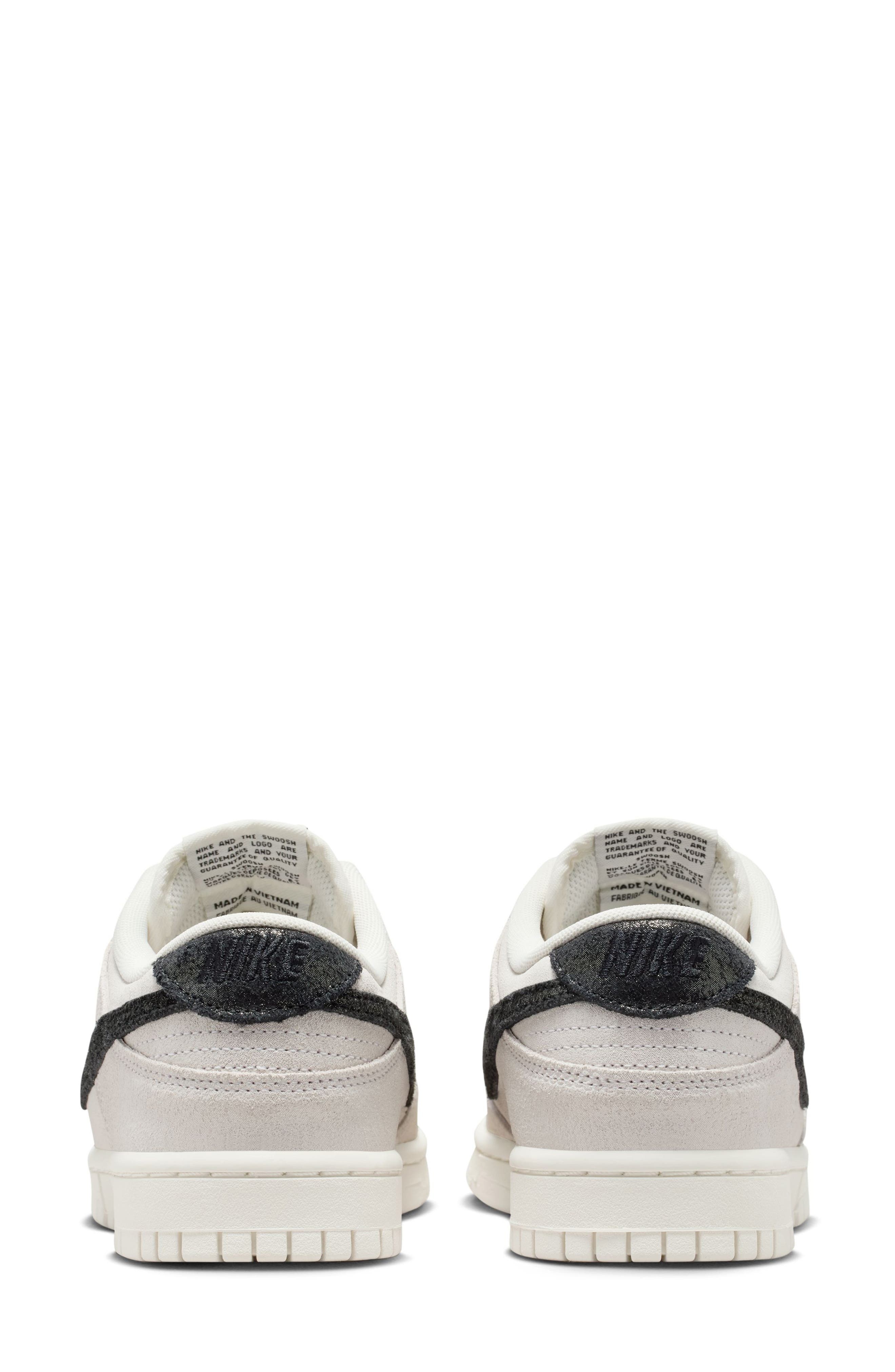 Nike Dunk Low Top Sneaker in White/Black/Red at Nordstrom - 5