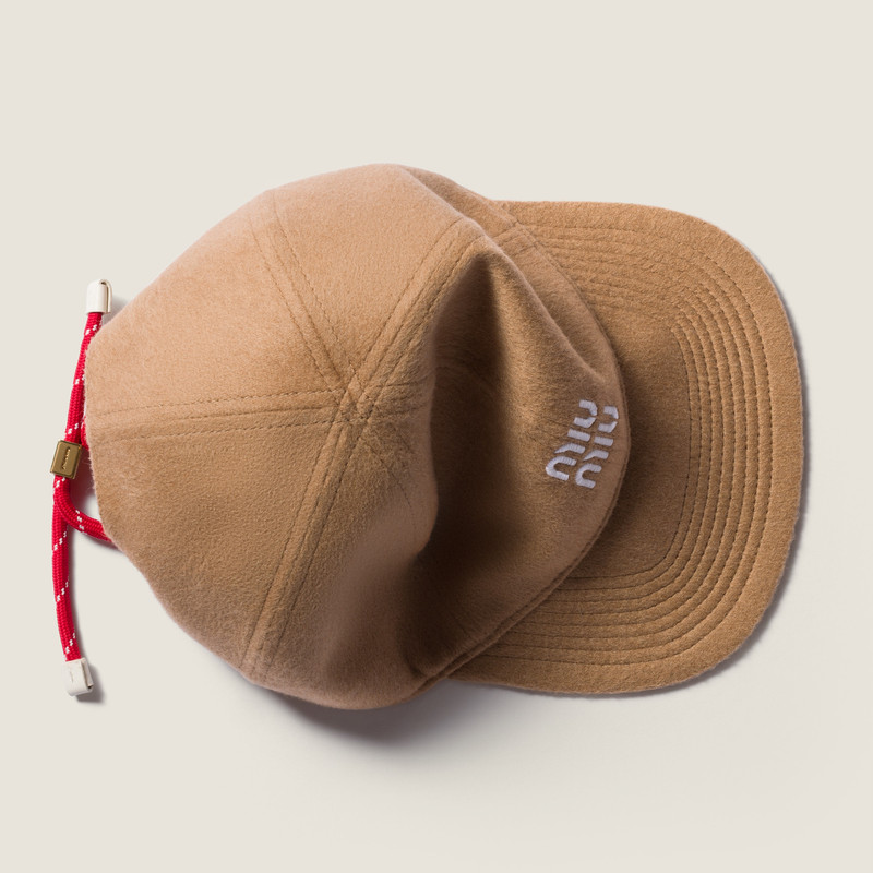 Miu Miu Camel-hair baseball cap outlook