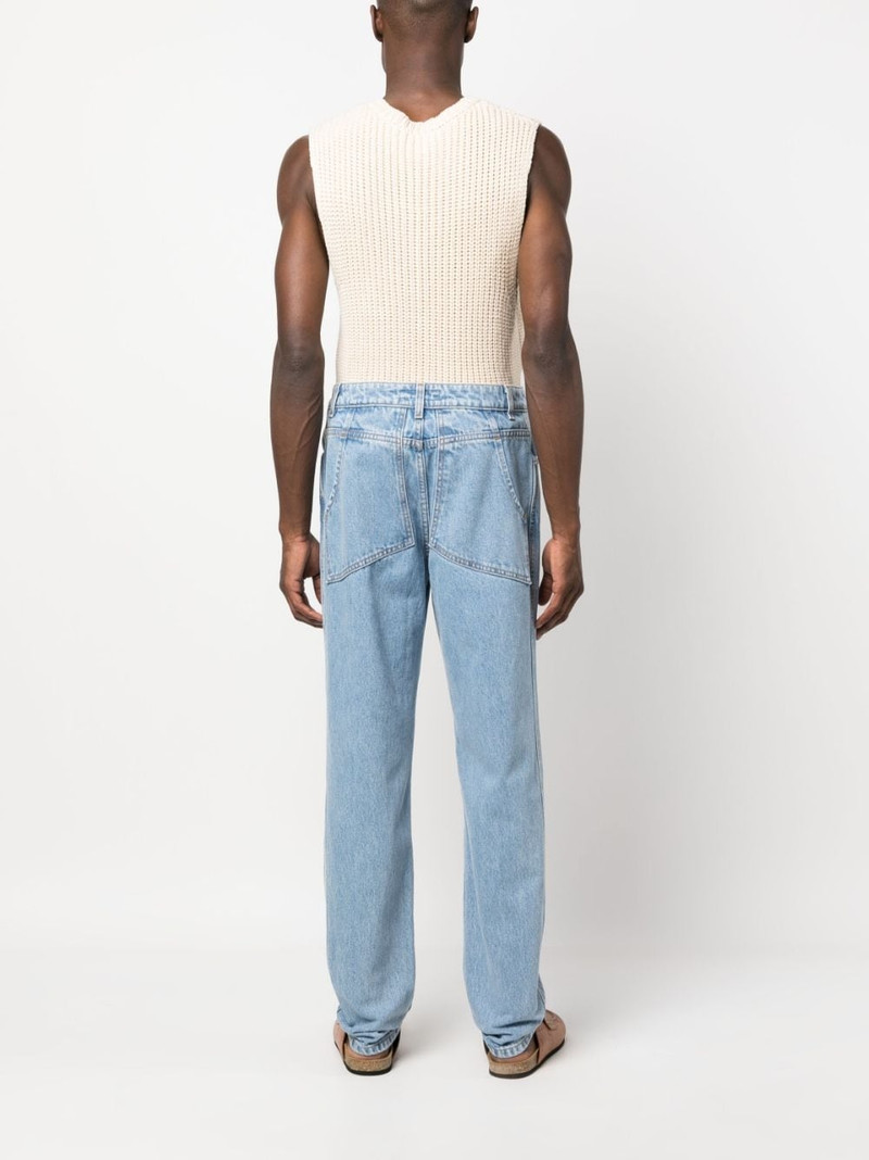 mid-rise straight-leg jeans 5