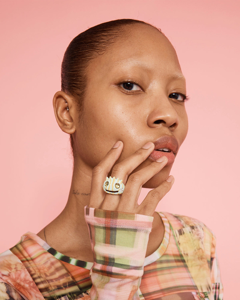 Collina Strada LEMON STRIPE LIBERTY FROG RING outlook