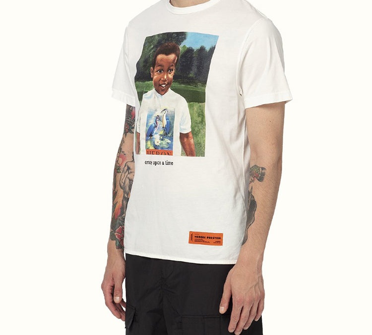 HERON PRESTON Little Boy Printing Short Sleeve White HMAA011S209140190188 - 2