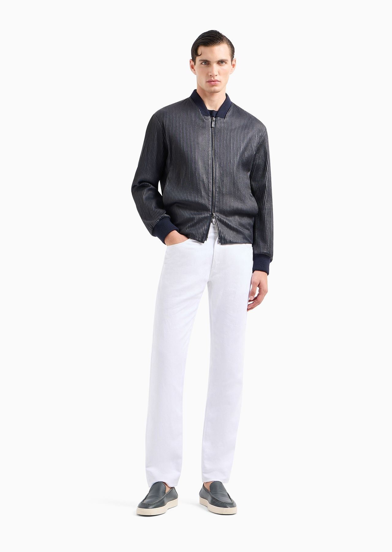 5-pocket, regular-fit trousers in linen and cotton - 4